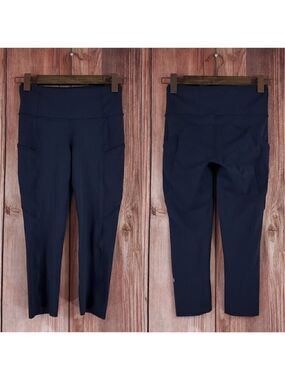 Lululemon Womens Size 4 Fast Free Crop II 19" Leggings Nulux Non-Reflective